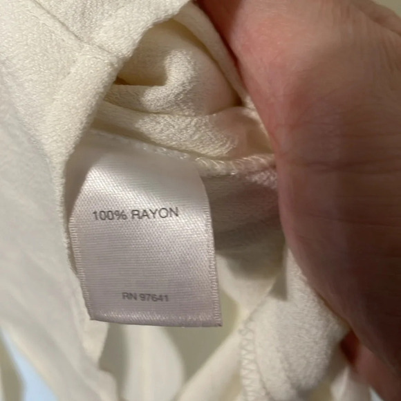 J. Jill off white sheer button down shirt size medium petite - Picture 6 of 6